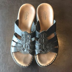 clarks bendables sandals black